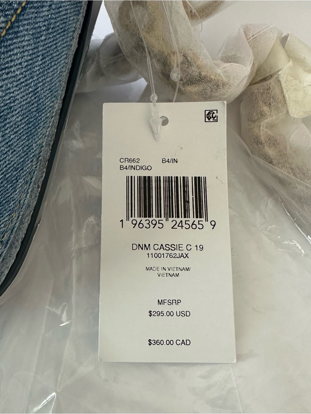 Authentic COACH Cassie 19 Crossbody in Indigo Denim CR662 | NWT - Picture 4 of 16